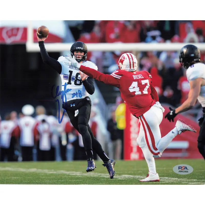 Clayton Thorson signed 8x10 photo PSA/DNA Northwestern Autographed