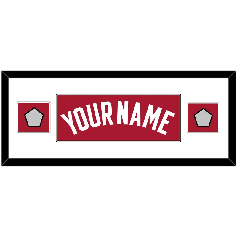 Miami Name & 2 Finals Patches - Alternate Red (2001-2008) - Single Mat 2