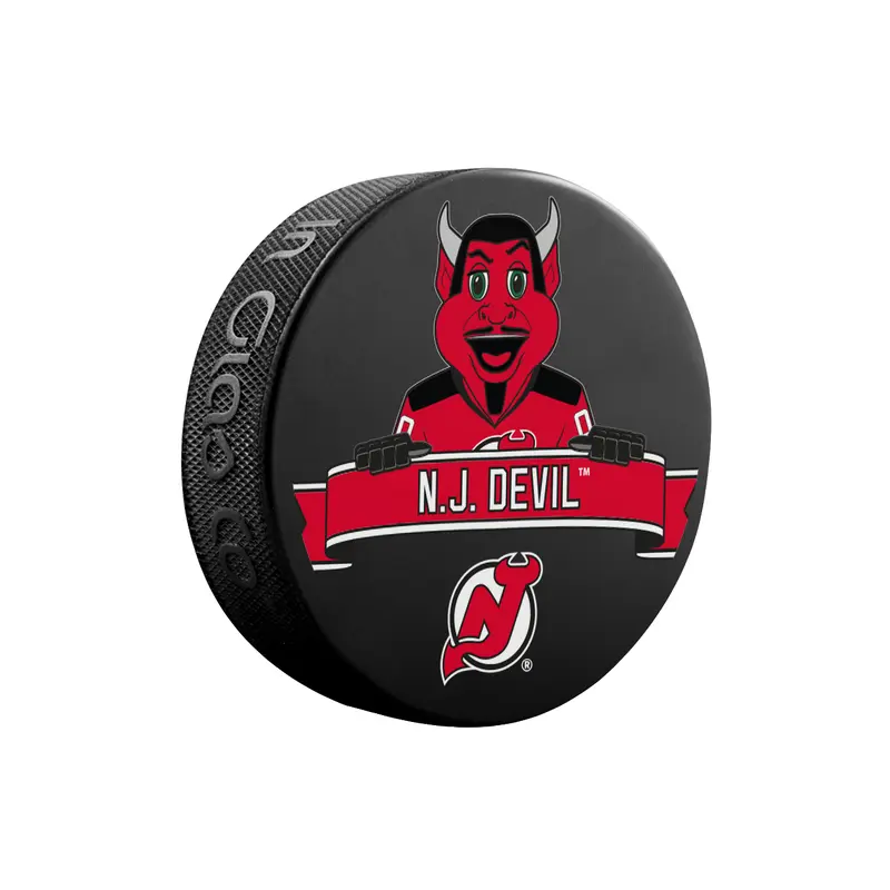 NHL New Jersey Devils Mascot Souvenir Hockey Puck