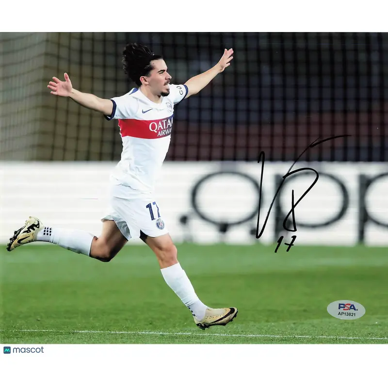 Vitinha Signed 8x10 Photo PSA Authentic PSG Soccer