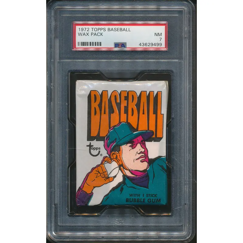 1972 Topps Baseball Unopened Wax Pack PSA 7