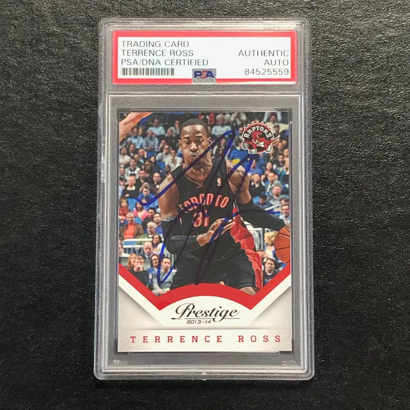 2013-14 Panini Prestige #38 Terrence Ross Signed Card AUTO PSA Slabbed Raptors