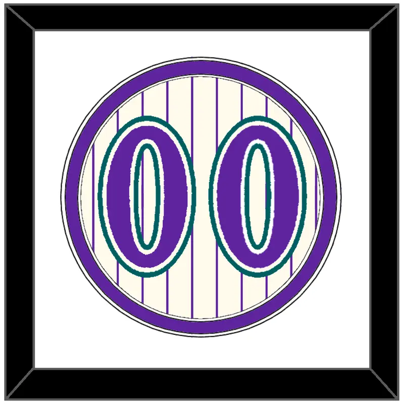 Arizona Number - Home Off-White Pinstripes (2001-2006) - Double Mat 1