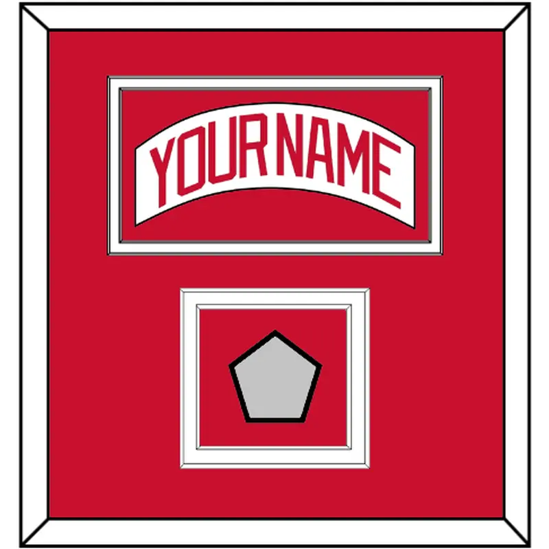 Detroit Nameplate & Stanley Cup 2008 Champions Patch - Road White (2007-2017) - Double Mat 1