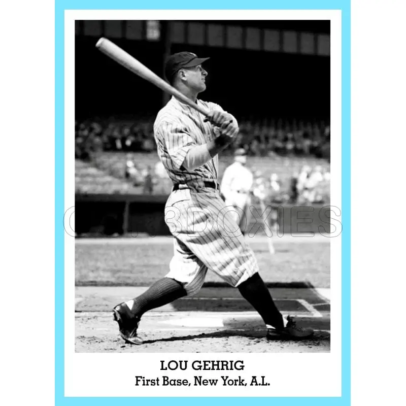Lou Gehrig 1947 Tip Top Bread Custom Card - 3820