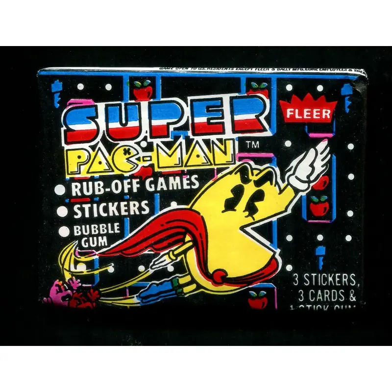 1982 Fleer Super Pac-Man Unopened Wax Pack
