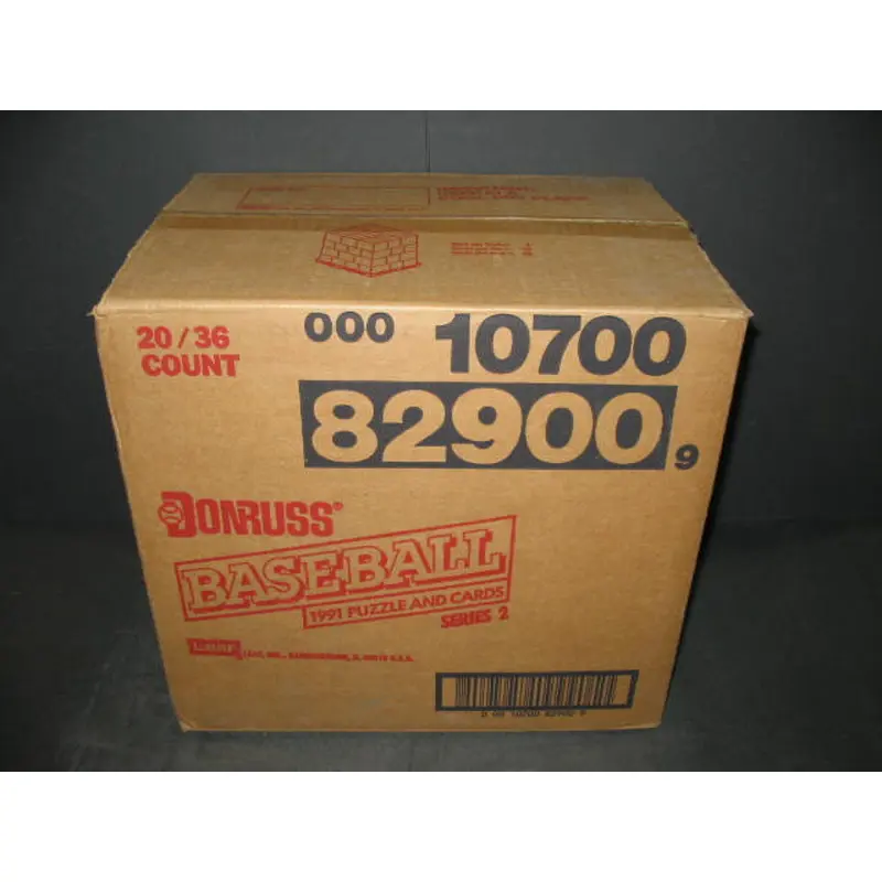 1991 Donruss Baseball Series 2 Unopened Wax Case (20 Box)