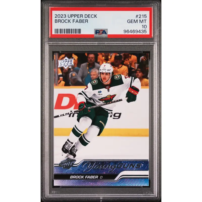 Brock Faber 2023 Upper Deck Rookie #215 PSA 10 Gem Mint 9435