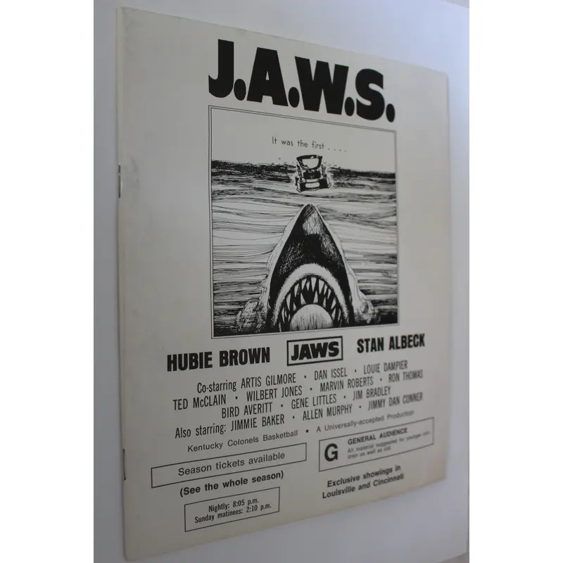 1975-76 Kentucky Colonels ABA Basketball Media Guide, JAWS Theme
