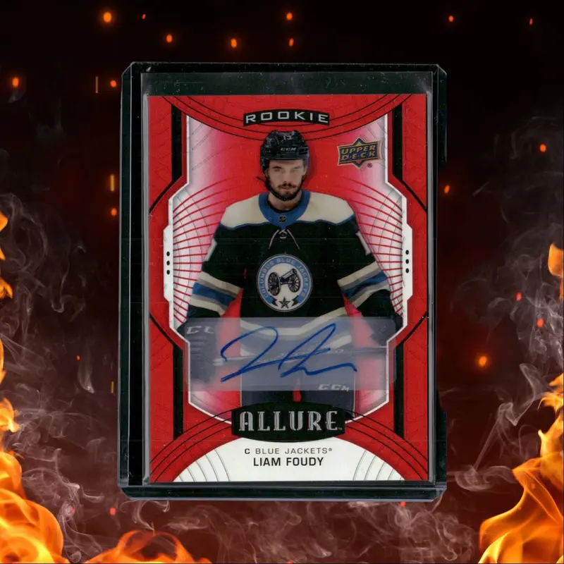 2020-21 Upper Deck Allure Autographs Liam Foudy Red Rainbow #106