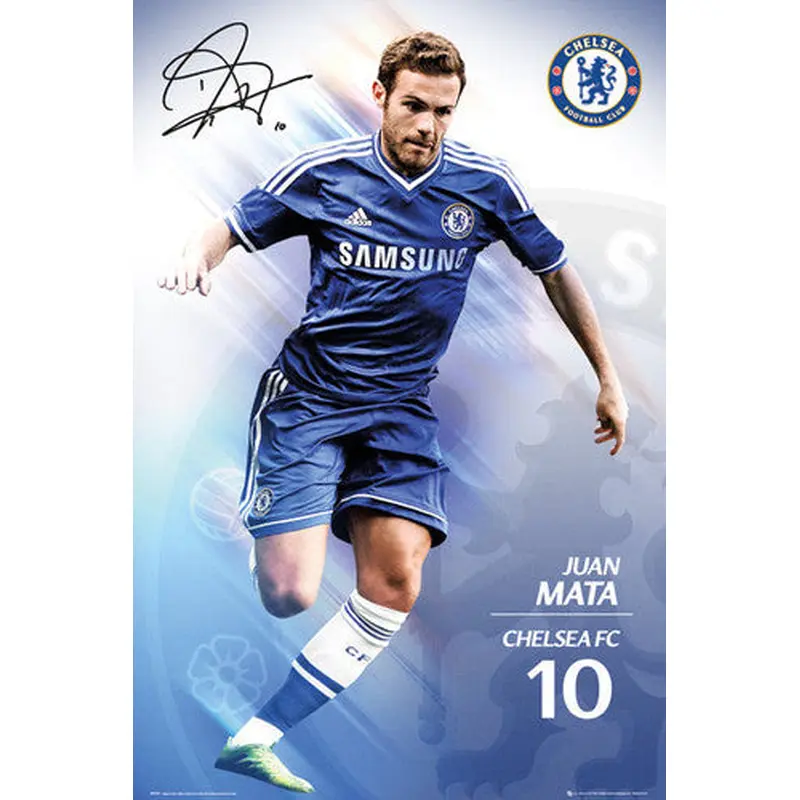 Juan Mata "Signature" Chelsea FC Official Action Poster - GB Eye (UK)