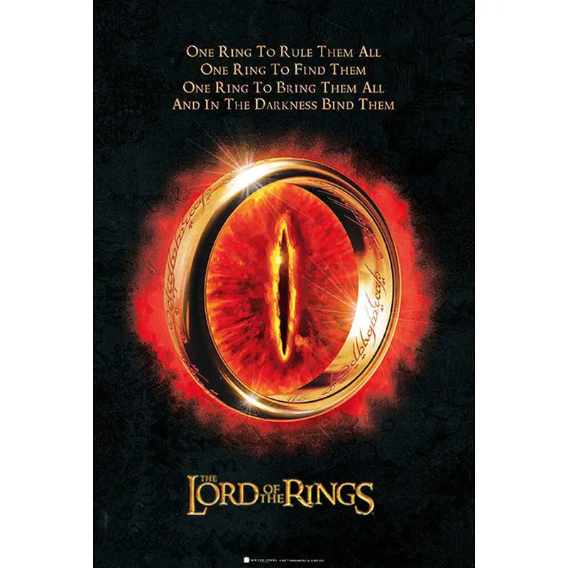 ONE RING TO RULE THEM ALL from J.R.R. Tolkien's The Lord of the Rings 24x36 Poster