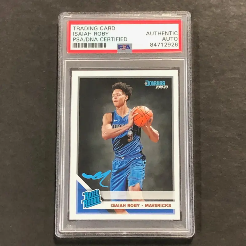 2019-20 Panini Donruss #235 Isaiah Roby Signed Card AUTO PSA Slabbed RC Mavericks