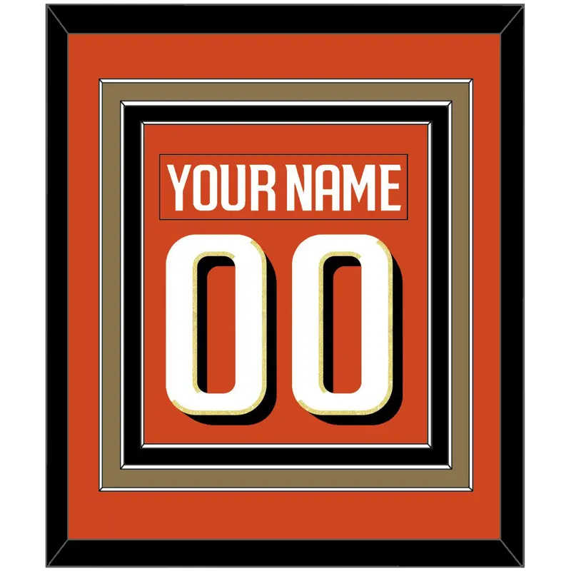 Anaheim Nameplate & Number (Back) Combined - Home Orange - Triple Mat 2
