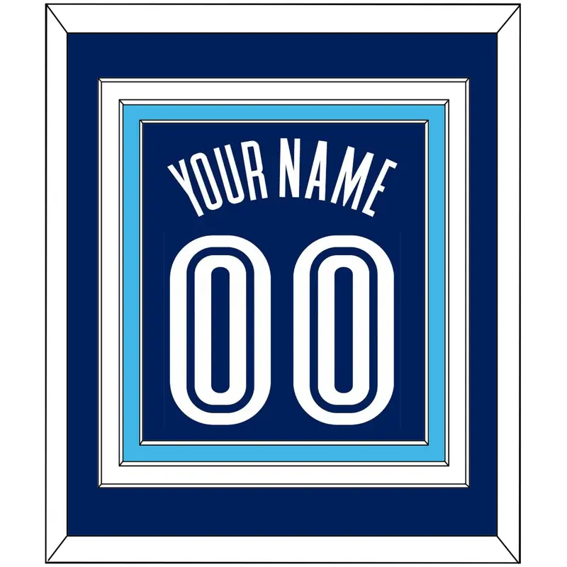 Villanova Basketball Name & Number - Road Blue (2005-2007) - Triple Mat 2