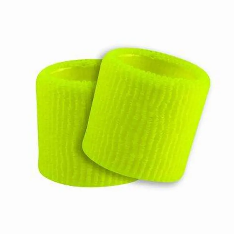 New TCK Super Terry Wristband Neon Yellow 3.5" Wide