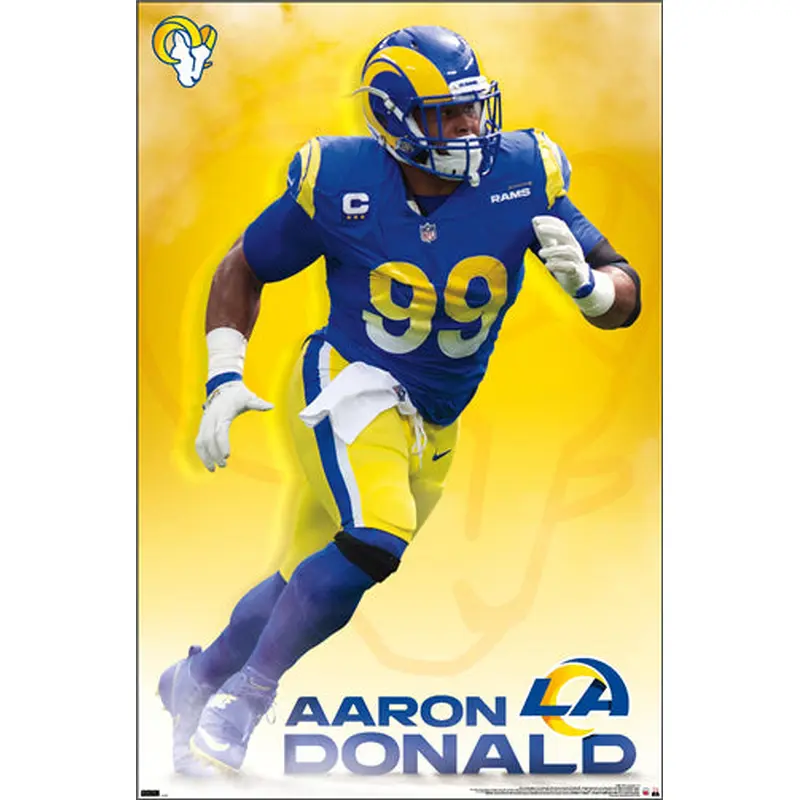 Aaron Donald "Prowler" Los Angeles Rams NFL Action Wall Poster - Costacos Sports