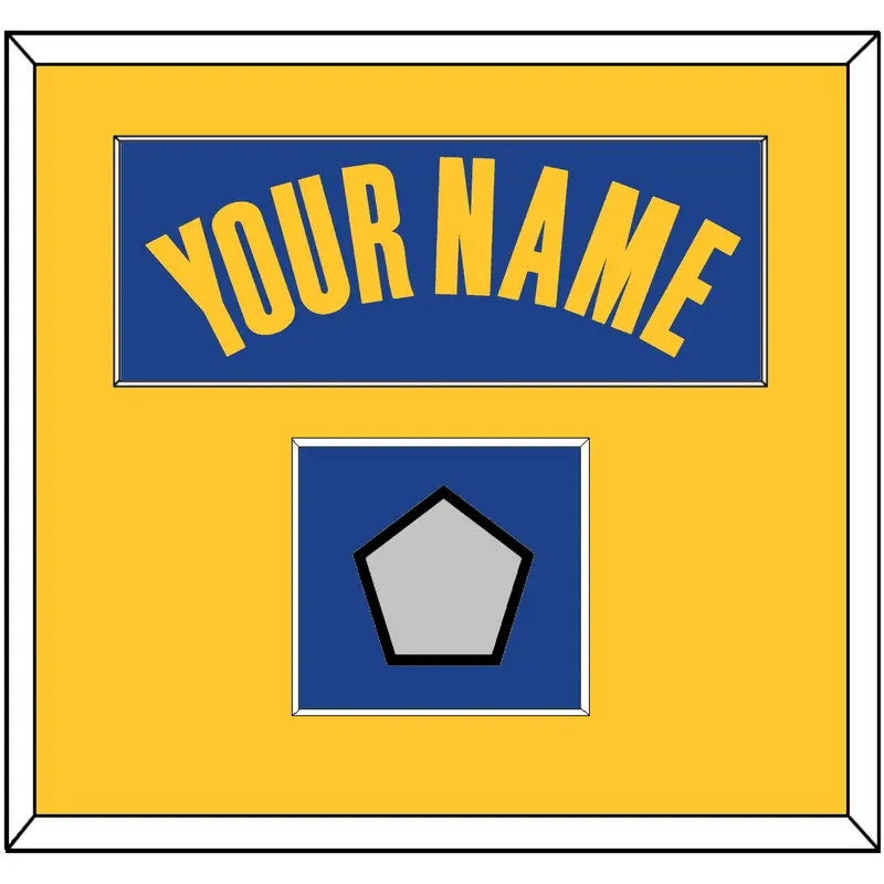 Golden State Name & Finals Patch - Blue Icon - Single Mat 2