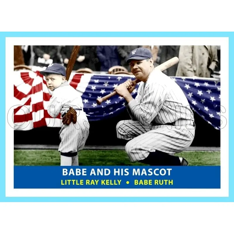 Babe Ruth and Mascot 1958 Topps Custom Card - 4112