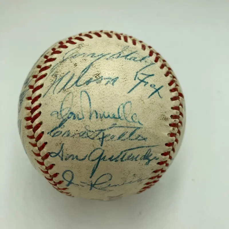 1959 Chicago White Sox AL Champs Team Signed Baseball Nellie Fox JSA COA