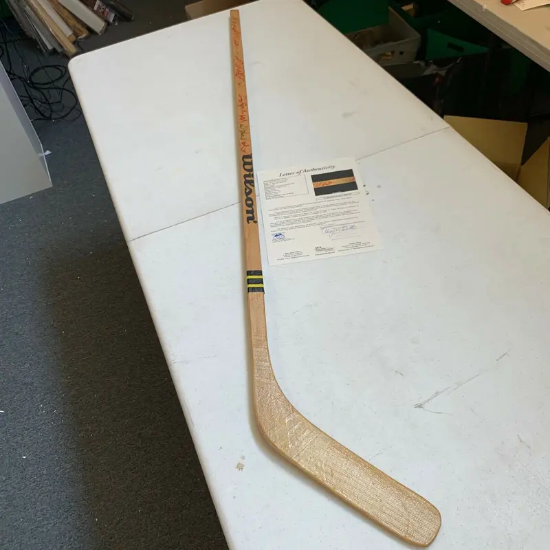 1980 NHL All Star Game Signed Stick Wayne Gretzky & Gordie Howe 26 Sigs JSA COA
