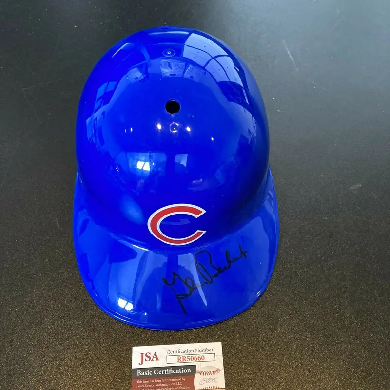 Glenn Beckert Signed Full Size Chicago Cubs Baseball Helmet 1969 Cubs JSA COA
