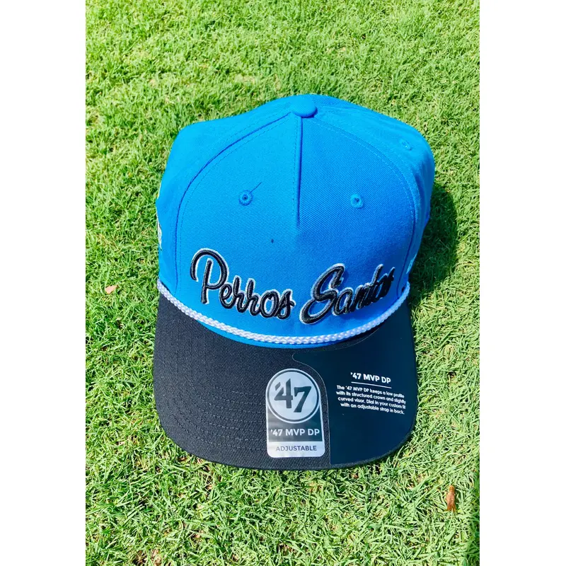 47  Perros Santos Glacier Blue Script Cap