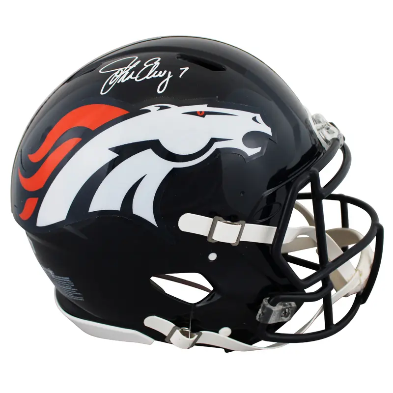 Broncos John Elway Signed Authentic Full Size Speed Proline Helmet BAS Witnessed