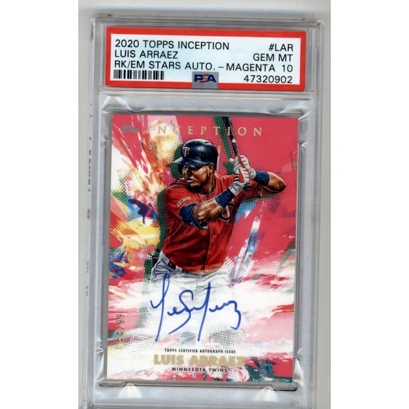 Luis Arraez 2020 Topps Inception Rookie Stars Auto Magenta PSA 10