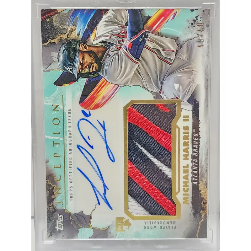 Michael Harris II 2023 Topps Inception Rookie Patch Autograph #49/50