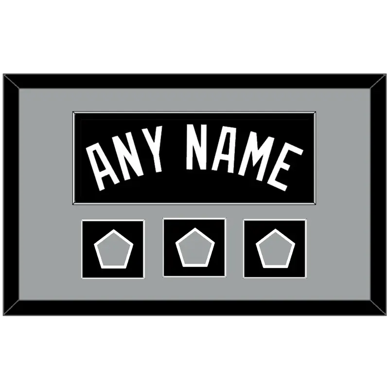 San Antonio Name With 3 Champions Banner Patches - Road Black (2002-2017) - Single Mat 2