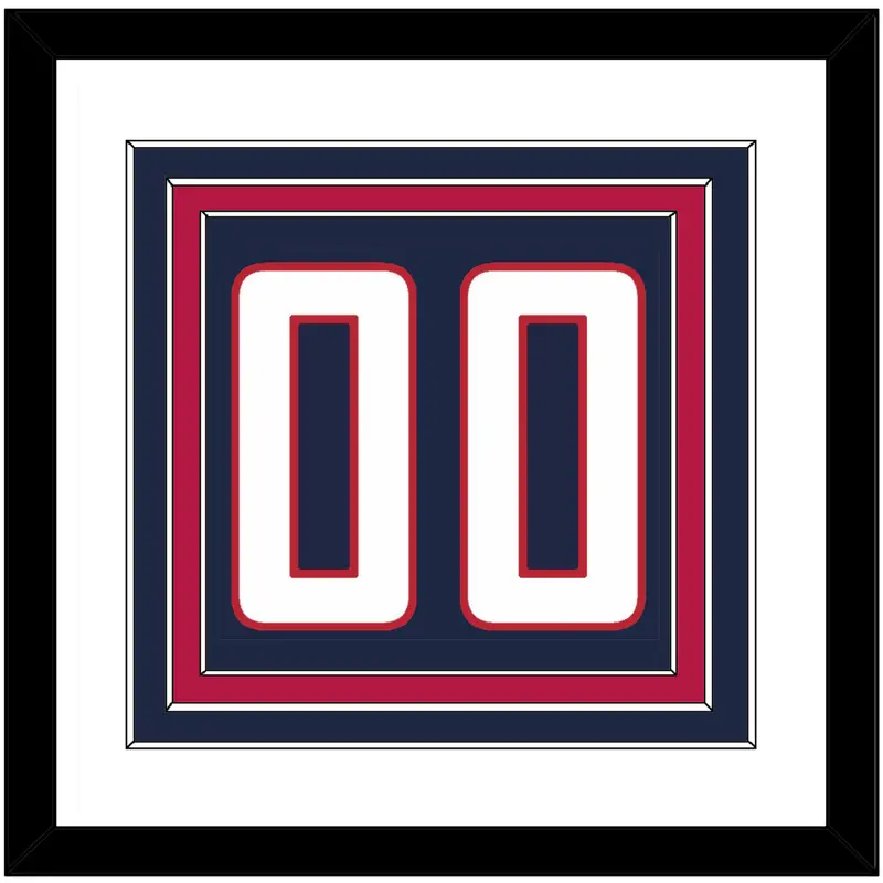 United States Mens Hockey Number - 2010 Olympics Road Blue - Triple Mat 1