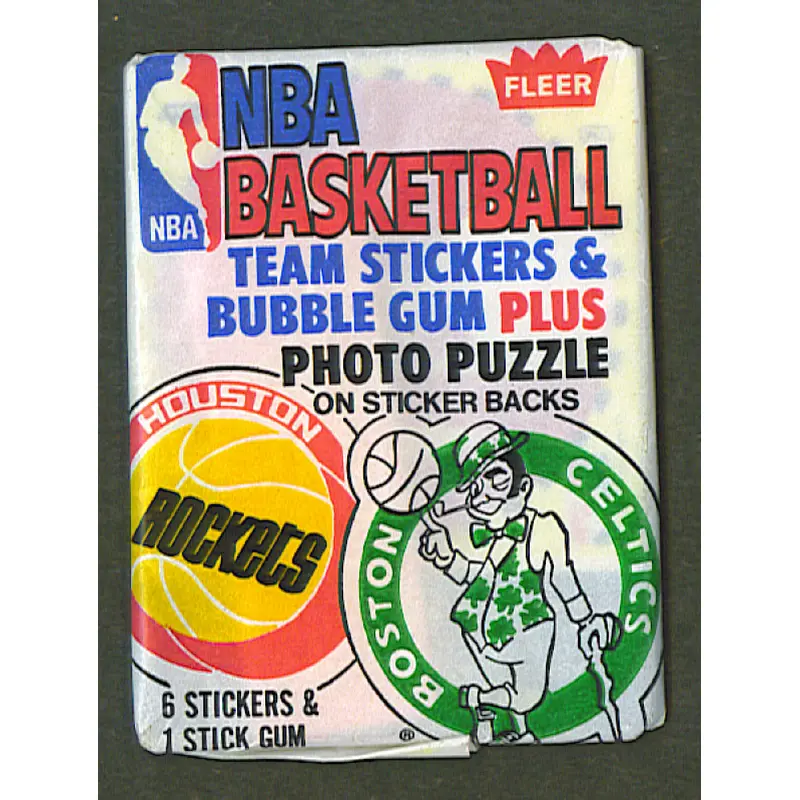 1981/82 Fleer Basketball Stickers Unopened Wax Pack