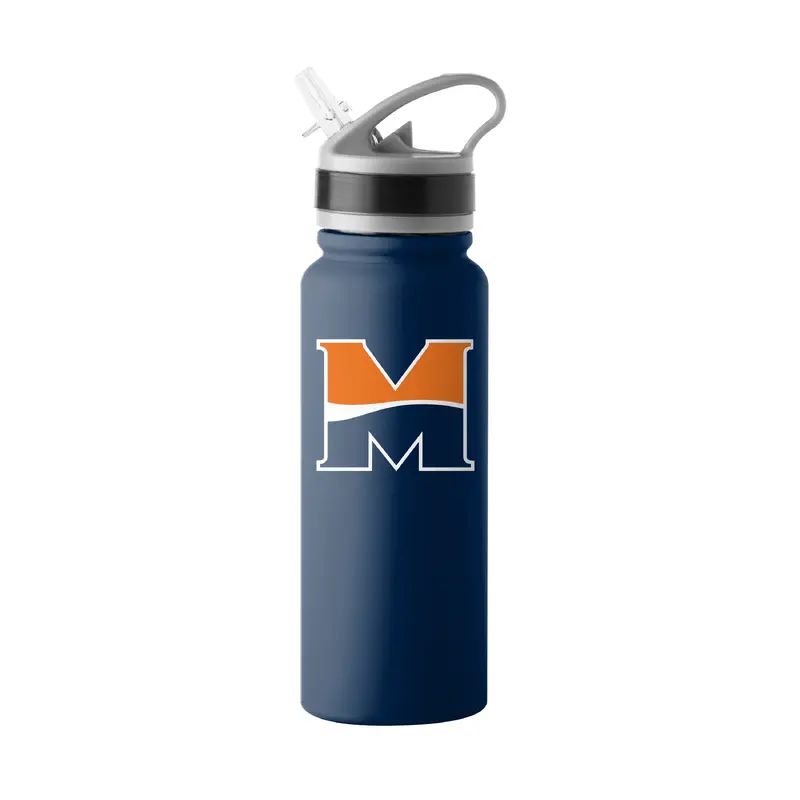 Midland University Logo 25 oz Single Wall Flip Top Stainless  Bottle