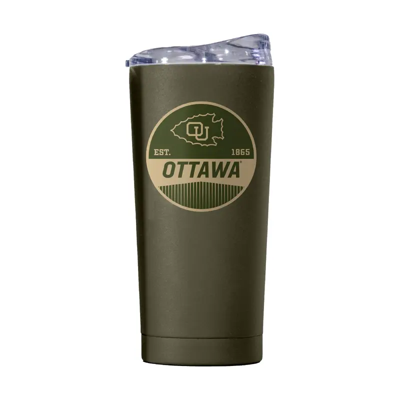 Ottawa 20oz Olive Badge Powder Coat Tumbler