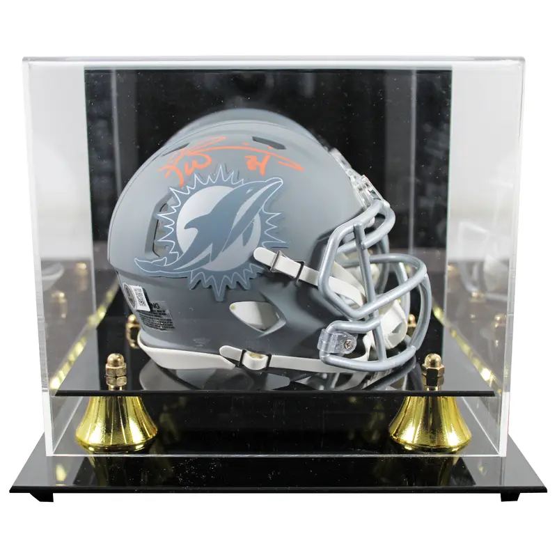 Dolphins Ricky Williams Authentic Signed Slate Speed Mini Helmet w/ Case BAS Wit