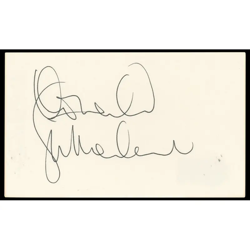 Donald Sutherland The Hunger Games Authentic Signed 3x5 Index Card BAS #BN33286