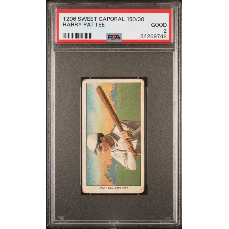 Harry Pattee 1909-11 T206 Sweet Caporal 150/30 PSA 2 Good