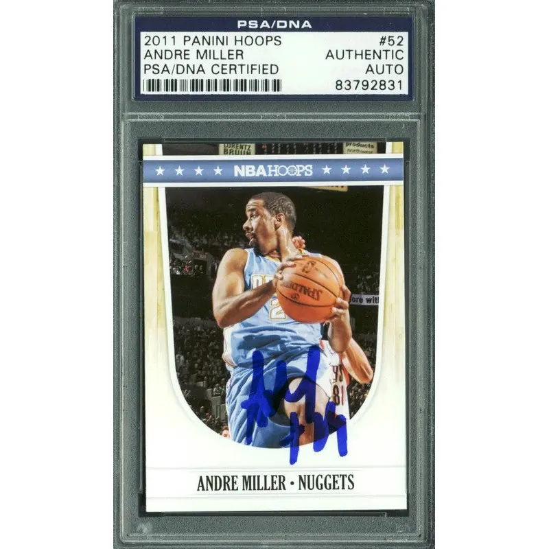 Nets Andre Miller Authentic Signed Card 2011 Panini Hoops #52 PSA/DNA Slabbed