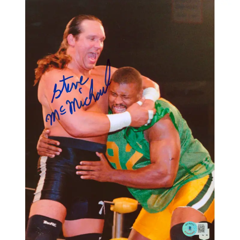 Steve McMichael WCW Authentic Signed 8x10 Photo Autographed BAS #BL91202