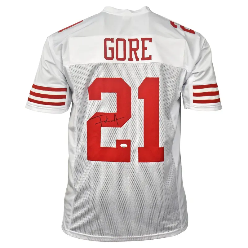Frank Gore Autographed San Francisco (White #21) Custom Jersey - JSA