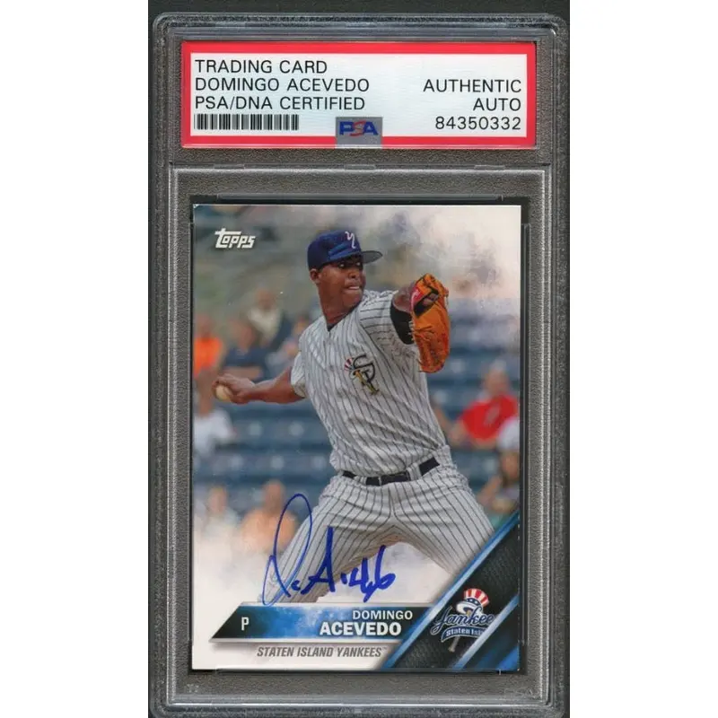 2016 Topps Pro Debut #180 Domingo Acevedo Signed Card PSA Slabbed Auto Yankees