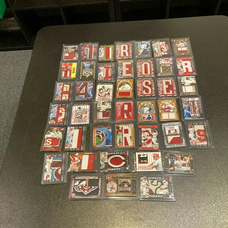 Huge Lot Of (43) Pete Rose Jersey & Patch Baseball Cards