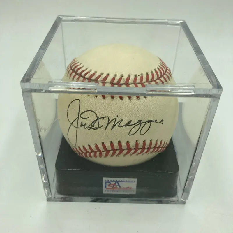 Joe Dimaggio Signed American League Baseball PSA DNA Auto Graded MINT 9