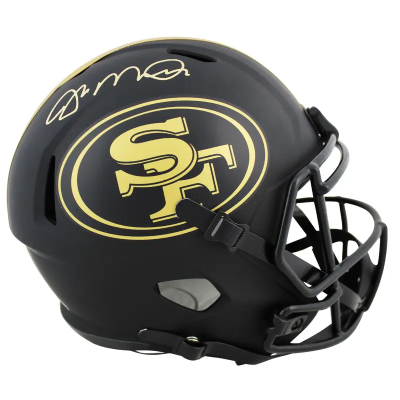 49ers Joe Montana Signed Eclipse Full Size Speed Rep Helmet BAS Witnessed