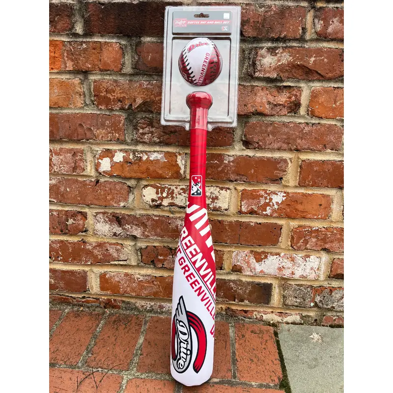 Greenville Drive Rawlings Gameday Big Softee Ball/Bat Set