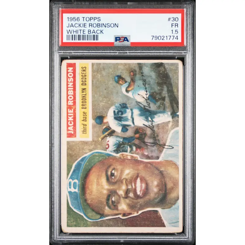 Jackie Robinson 1956 Topps #30 White Back PSA 1.5 Fair
