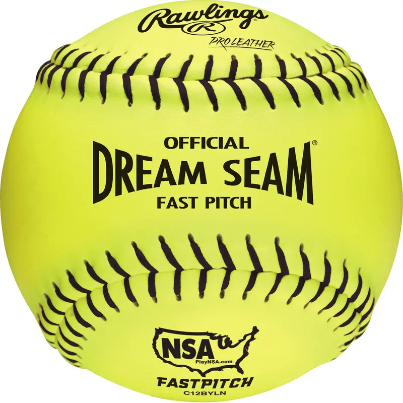 Rawlings NSA 12" Official Dream Seam Fastpitch Softballs C12BYLN