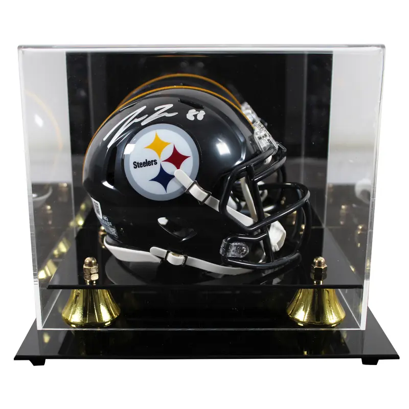 Steelers Pat Freiermuth Signed Speed Mini Helmet W/ Case W/ Silver Sig BAS Wit
