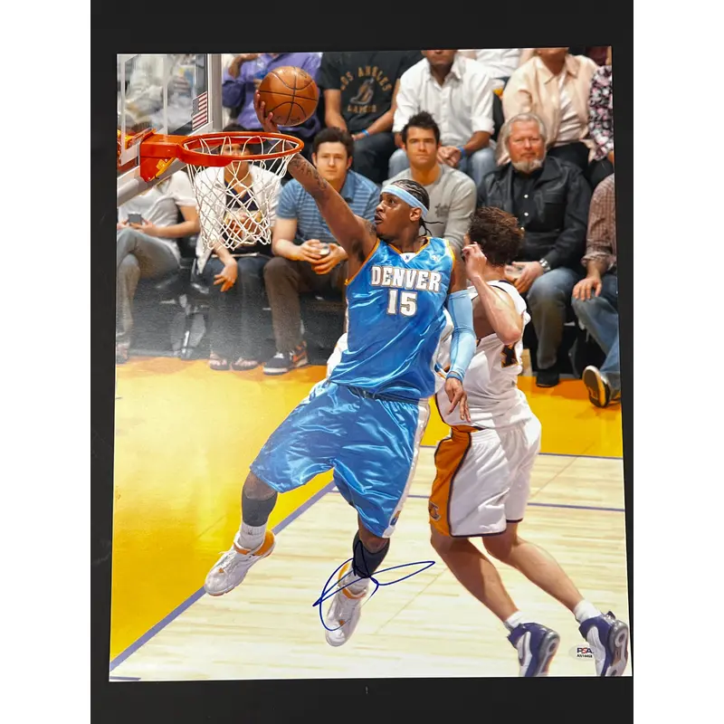 Carmelo Anthony Signed 11x14 Photo PSA/DNA Denver Nuggets Autographed